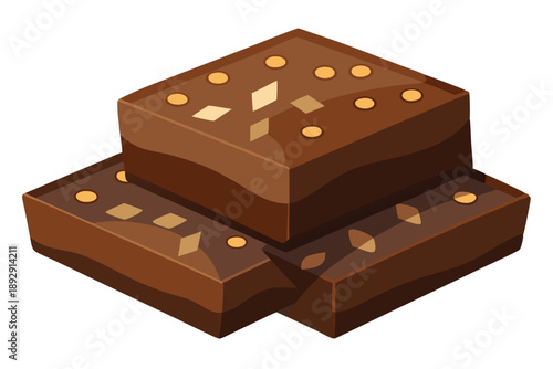 brownies vector on white background