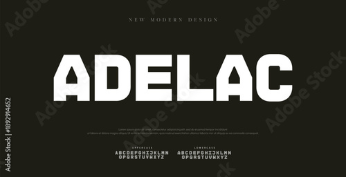Modern minimal abstract alphabet fonts. Typography technology, electronic, movie, digital, music, future, logo creative font.