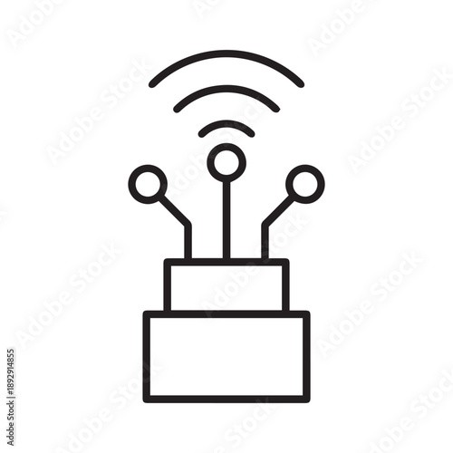 Fiber optic cable icon simple flat icon vector symbol
