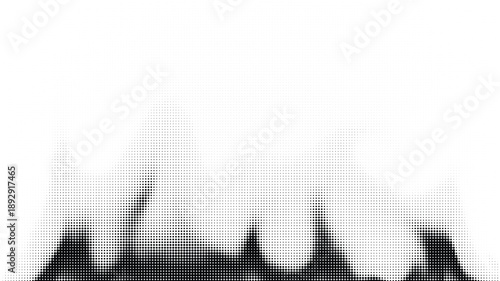 Black halftone pattern designs on for artistic use