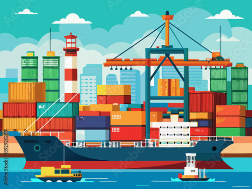 container cargo freight ship