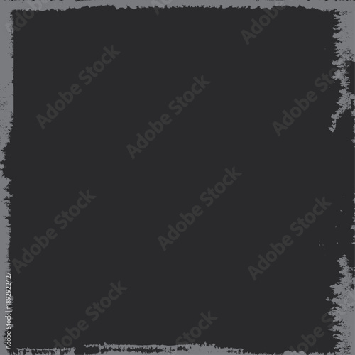 Vinyl record paper overlay vector template. Faded paper edges. Realistic image of an aged album music cover. Frame with worn, used edges.
