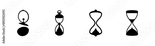 Various hourglass designs Vector, illustration