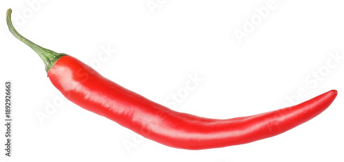 Fotografía One red chili pepper isolated on white