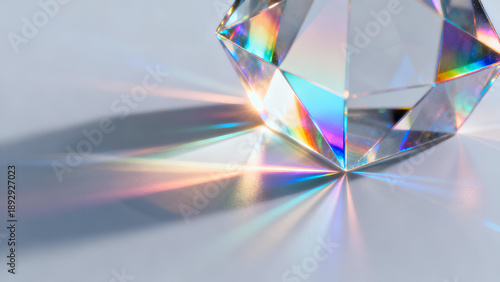 Rainbow Prism Light Refraction Abstract Background