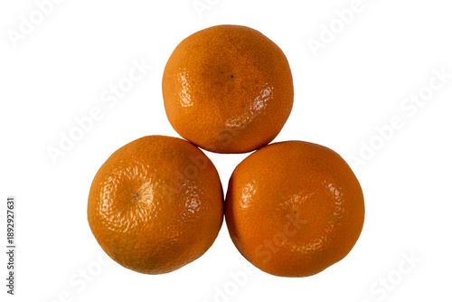 Three fresh oranges arrange...