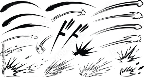 A floral nature design featuring a black vector illustration of grass and flower elements as a decorative plant silhouette pattern