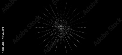 Halftone circular dotted frames set. Circle dots texture isolated on white background. Spotted spray texture. Vector abstract design element spiral circle sound wave vector logo modern black and white