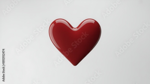 Wallpaper Mural red heart on a white background Torontodigital.ca