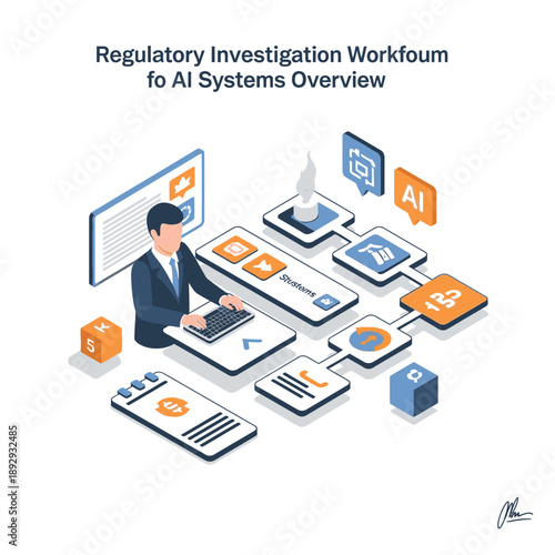 Regulatory Investigation Workflow for AI Systems Overview Illustration.