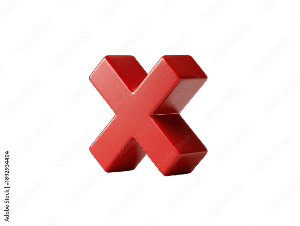 Obraz premium cross mark isolated on a transparent background 