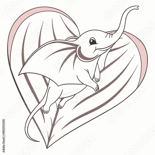 Heart shape crafted from smooth, folded fabric illusion, conveying softness, luxury, and delicate elegance. Vector art.