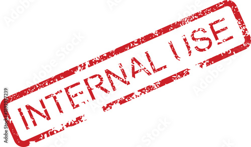 Internal Use Stamp - Red Rubber Stamp Mark for Official Documentation and Office Administration
