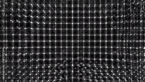 Illuminated Grid Abstraction: A captivating perspective of an illuminated grid, with lines and light forming a matrix of structured order.