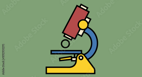 Microscope illustration for scientific research and discovery.