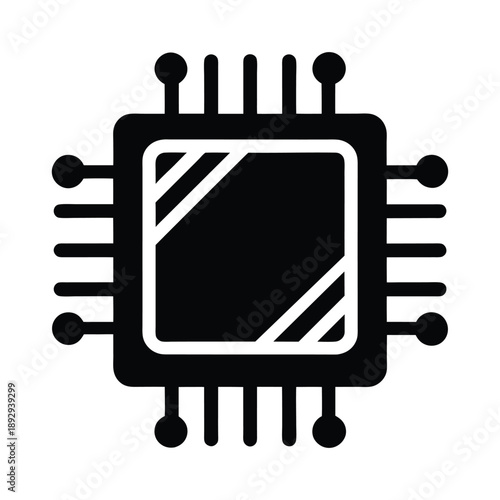 microchip icon vector illustration