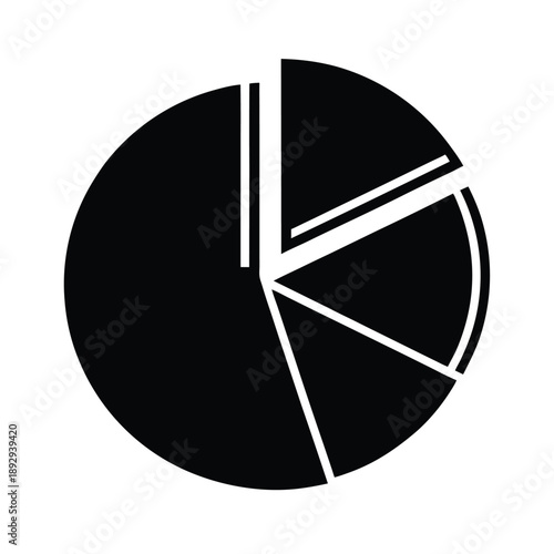 pie chart data icon vector illustration