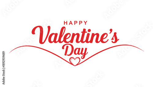 Valentine's day greeting card with red heart design