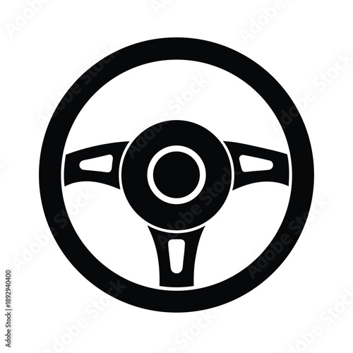 steering wheel icon vector illustration
