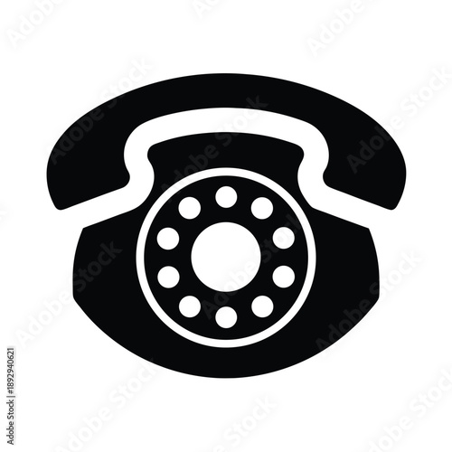 telephone dial icon vector illustration