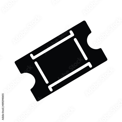 ticket stub icon vector illustration