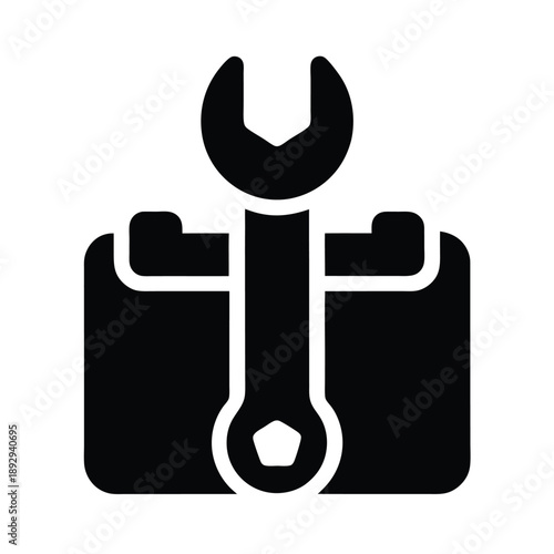 toolbox wrench icon vector illustration