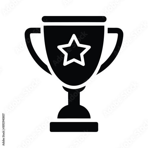 trophy reward icon vector illustration