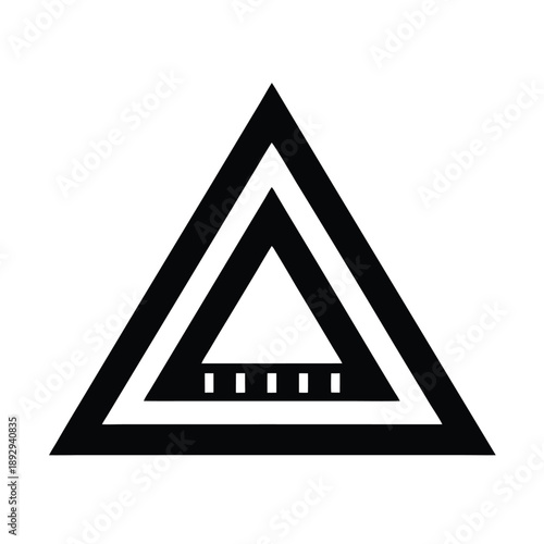 triangle ruler icon vector illustration