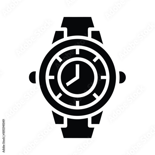 watch timepiece icon vector illustration