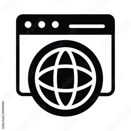 web browser icon vector illustration