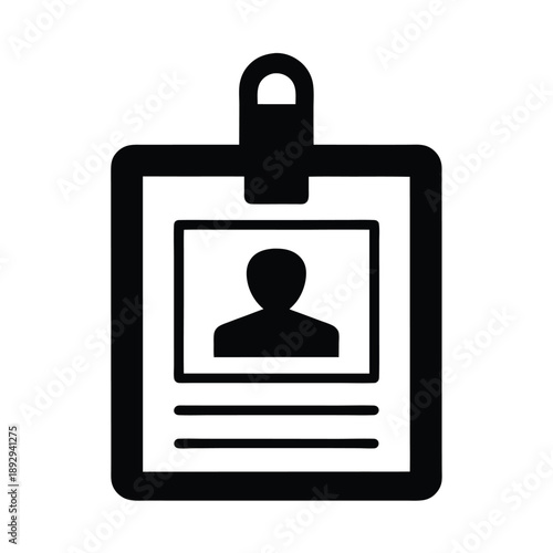 id badge icon vector illustration