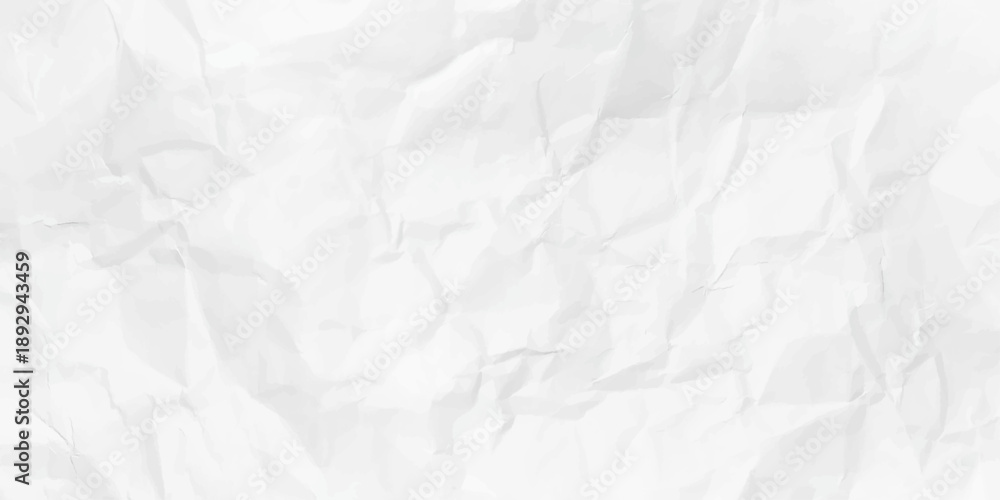 Obraz premium White crumpled paper texture background. Paper texture Crumpled White. Top view.