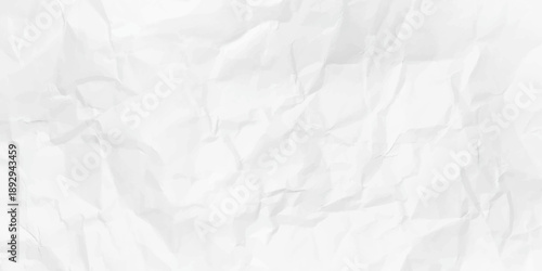 White crumpled paper texture background. Paper texture Crumpled White. Top view.