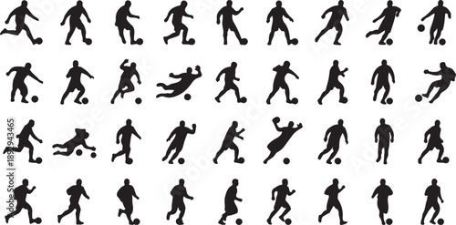 Collection of various truck silhouettes isolated on transparent background