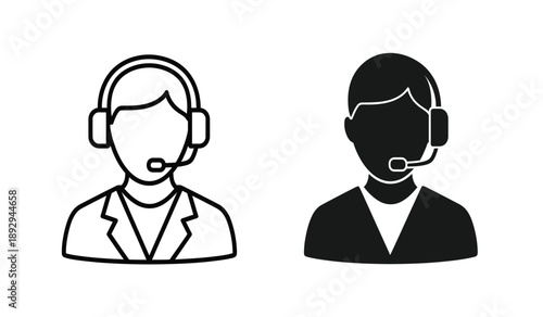 Two customer service representatives wearing headsets for communication