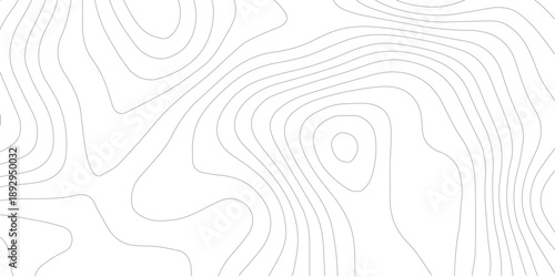 Topographic elevation contour illustration on white background