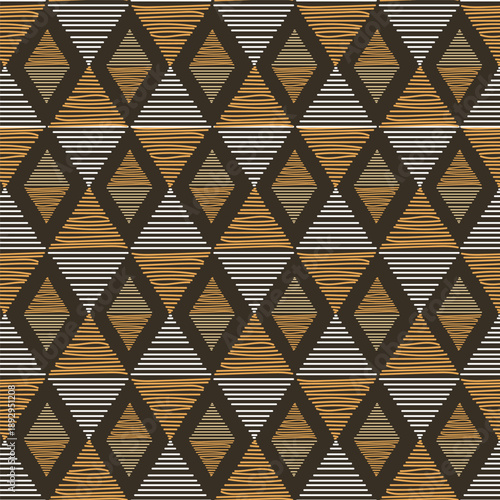 Colorful Latin American background with brown and yellow elements