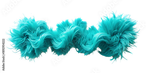 Fluffy marabou feather garland transparent background