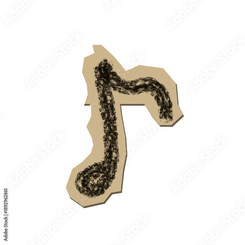 Musical Note Scrapbook Cutout