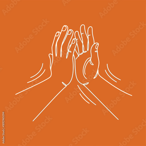 High five hands in celebration.