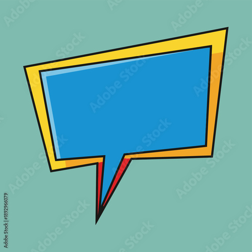 Colorful Speech Bubble Icon Graphic.