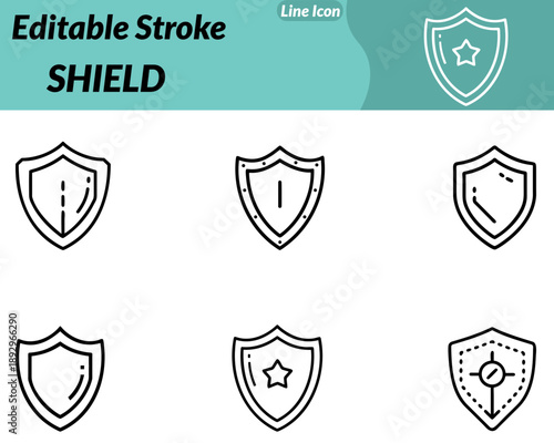 A friendly modern shield icon with smooth rounded edges and a symmetrical shape. Minimal inner details to maintain a clean simple look. Flat vector style with subtle depth clear outlines and balanced.