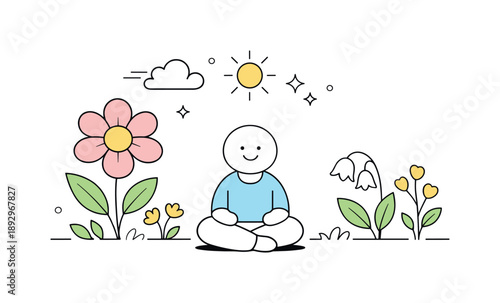 Spring's Fresh Renewal. Spring freshness and positivity. A clean scene showing blooming plants and gentle sunlight, symbolizing new beginnings and positive