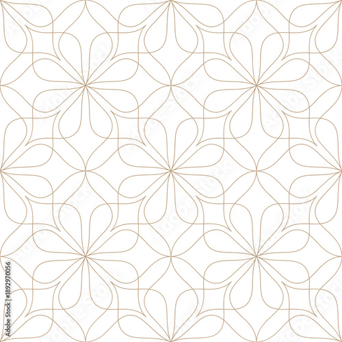 Vector seamless texture. Modern geometric background with shaped tiles.