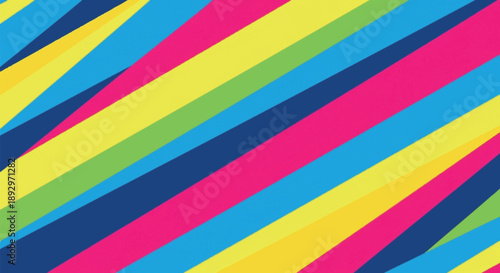 Vibrant Diagonal Stripes Pattern with a Spectrum of Bright Colors on a Dark Blue Background