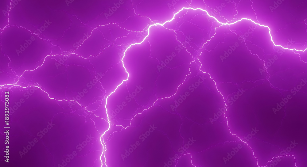 Fototapeta premium Purple lightning storm background