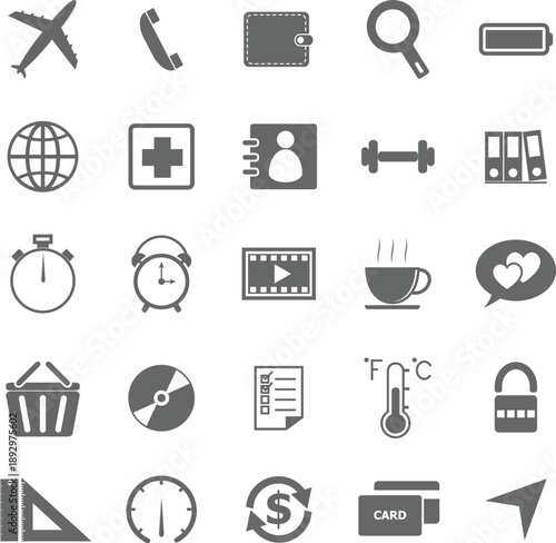 Application icons on white background. Set 2