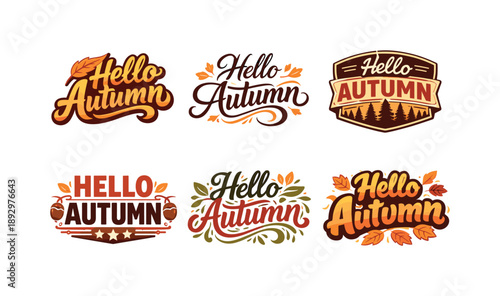 Dynamic Lettering Variations. Seasonal poster. Set lettering. harmonious lettering variations of the same emblematic concept, each with different artistic