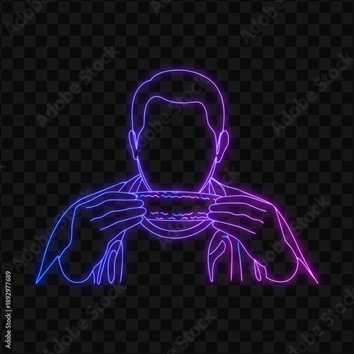 Person Eating A Sandwich