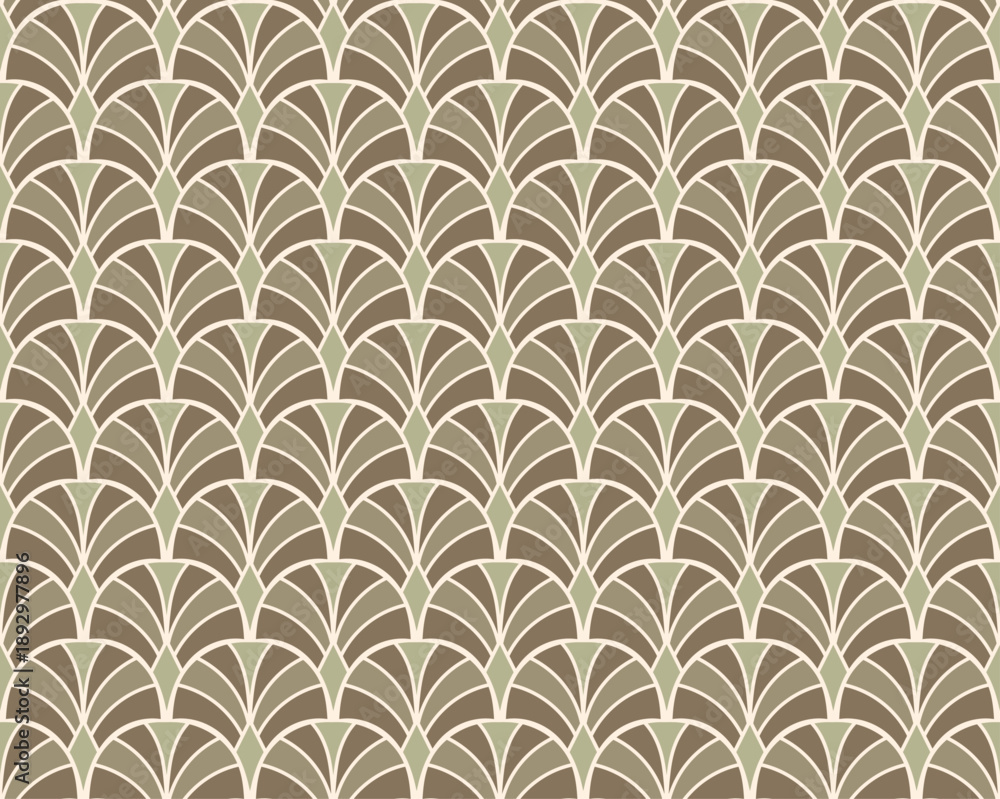Fototapeta Luxury art deco seamless pattern. Abstract vector background. Geometric damask texture.